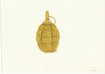 Hand grenade, drawing, 2015